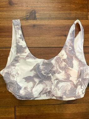 Eddie Bauer Women’s Bikini Top White/Gray Pink Swimtop NWT Size XL
